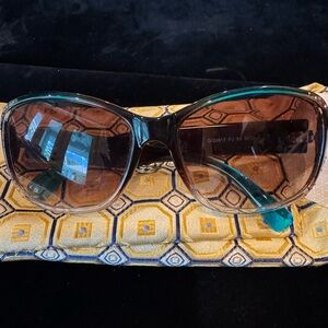 Panama Jack Brown Gradient Sunglasses with Rhinestone Accents